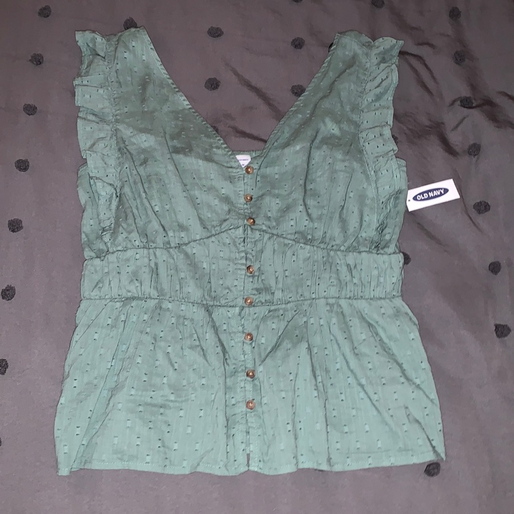 flowy button down tank top